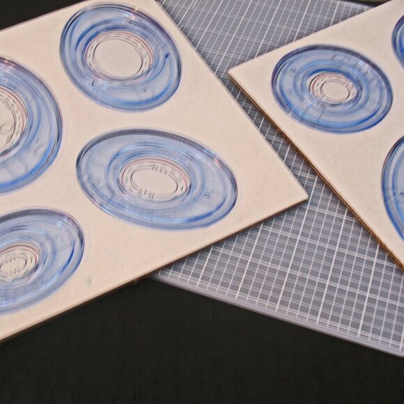Creative Memories Custom Cutting mat blades Ovals Circles Oval Hexagon